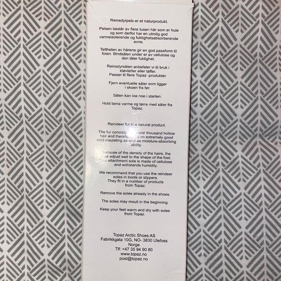 New Genuine Reindeer Insoles - size 40 / 9 - Picture 6 of 7